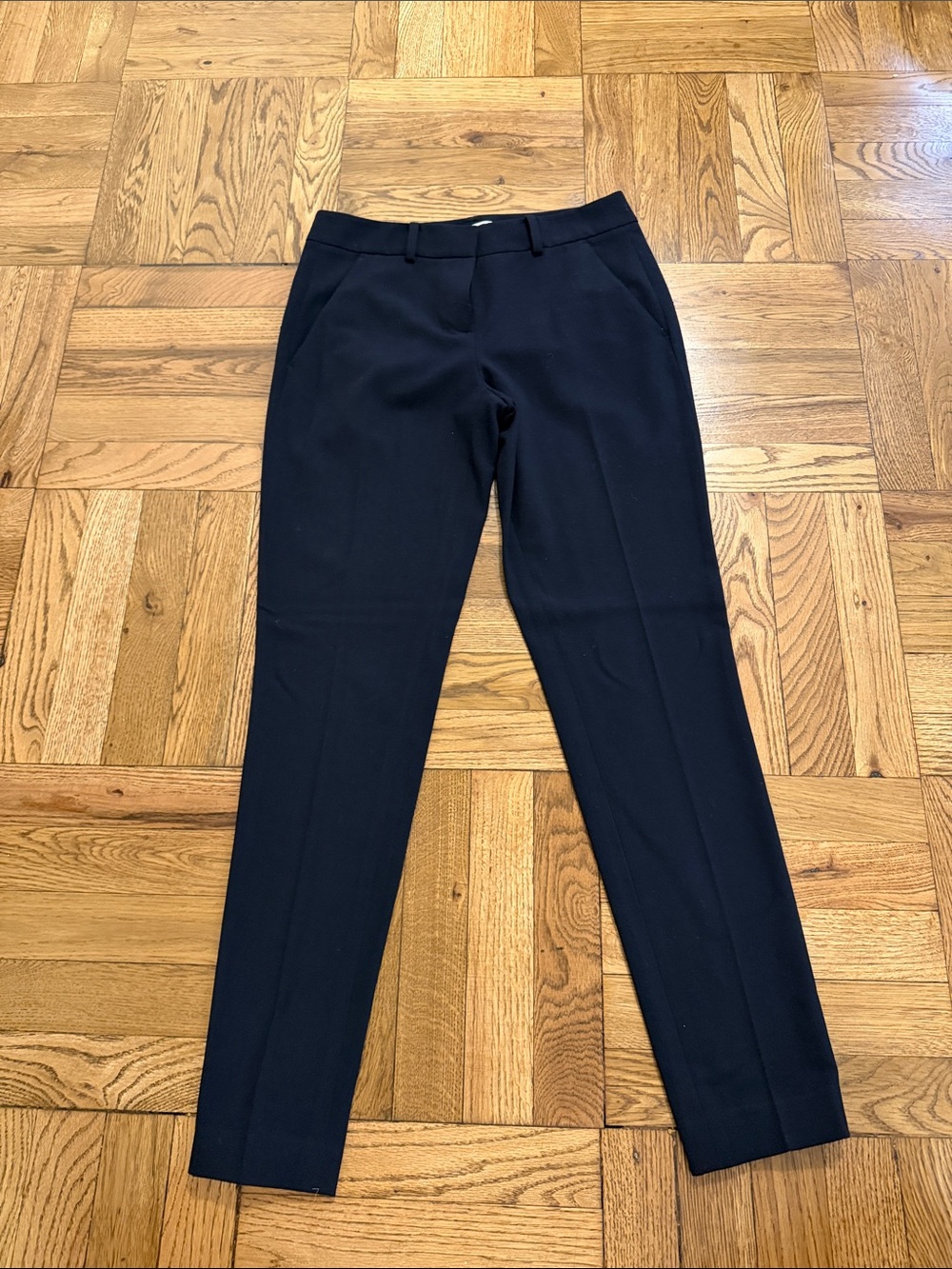 Tahari Black Tailored Slim Trousers
